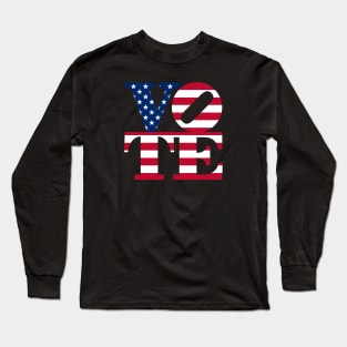 VOTE SCULPTURE & USA FLAG Long Sleeve T-Shirt